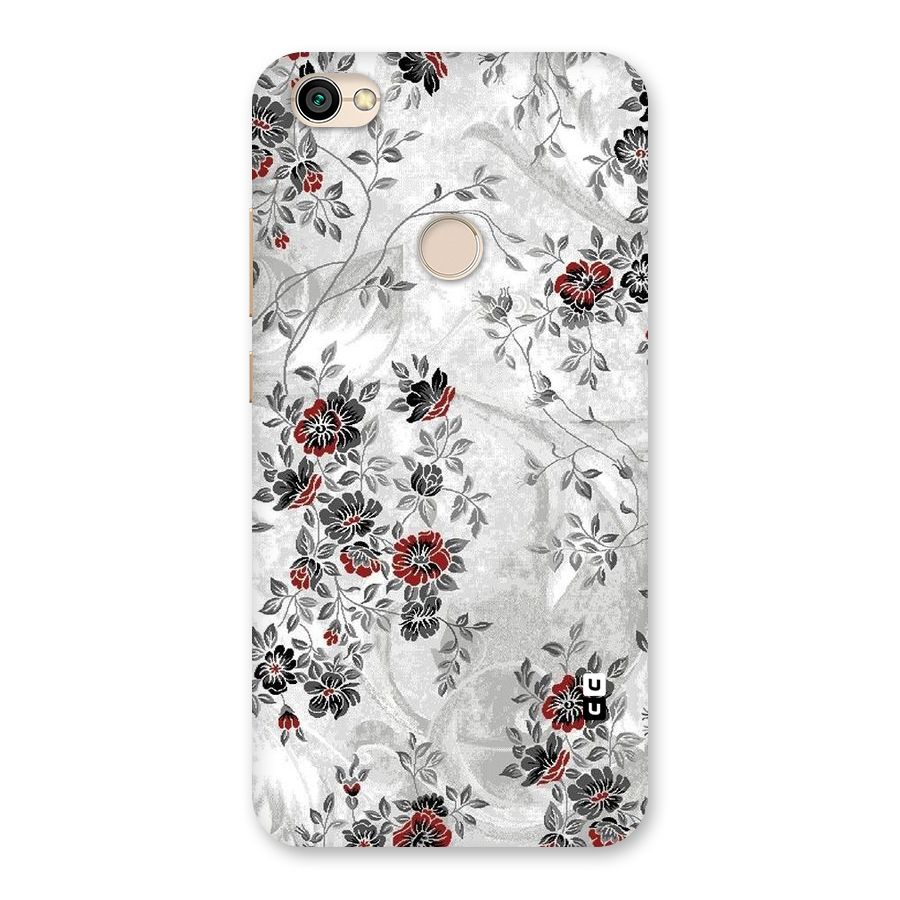 Pleasing Grey Floral Back Case for Redmi Y1 2017