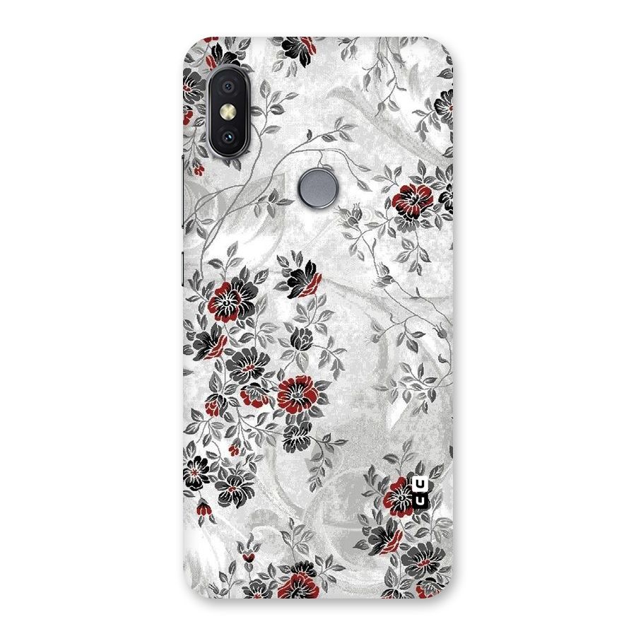 Pleasing Grey Floral Back Case for Redmi Y2