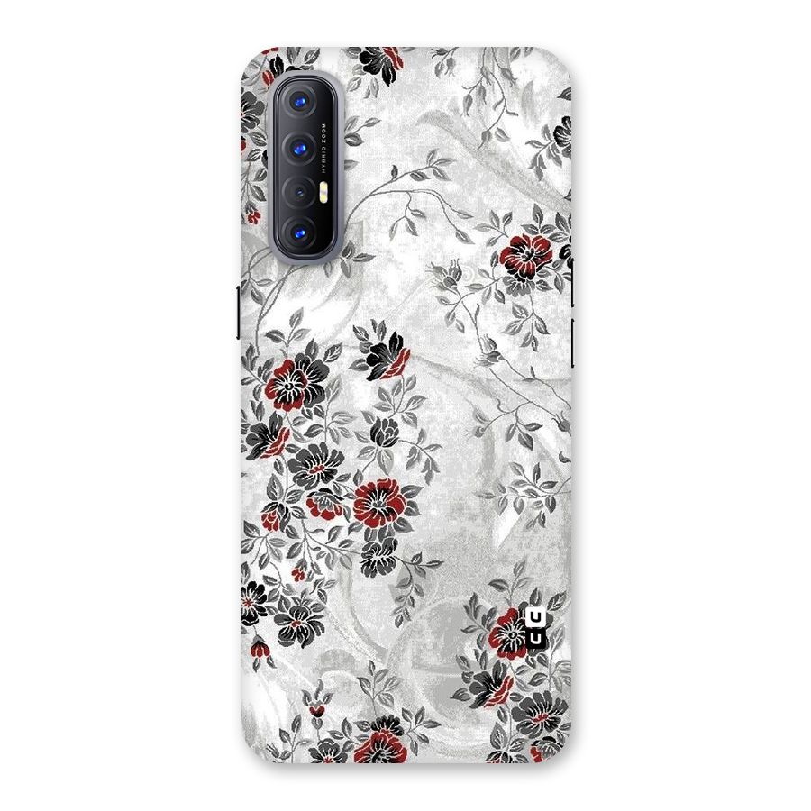 Pleasing Grey Floral Back Case for Reno3 Pro