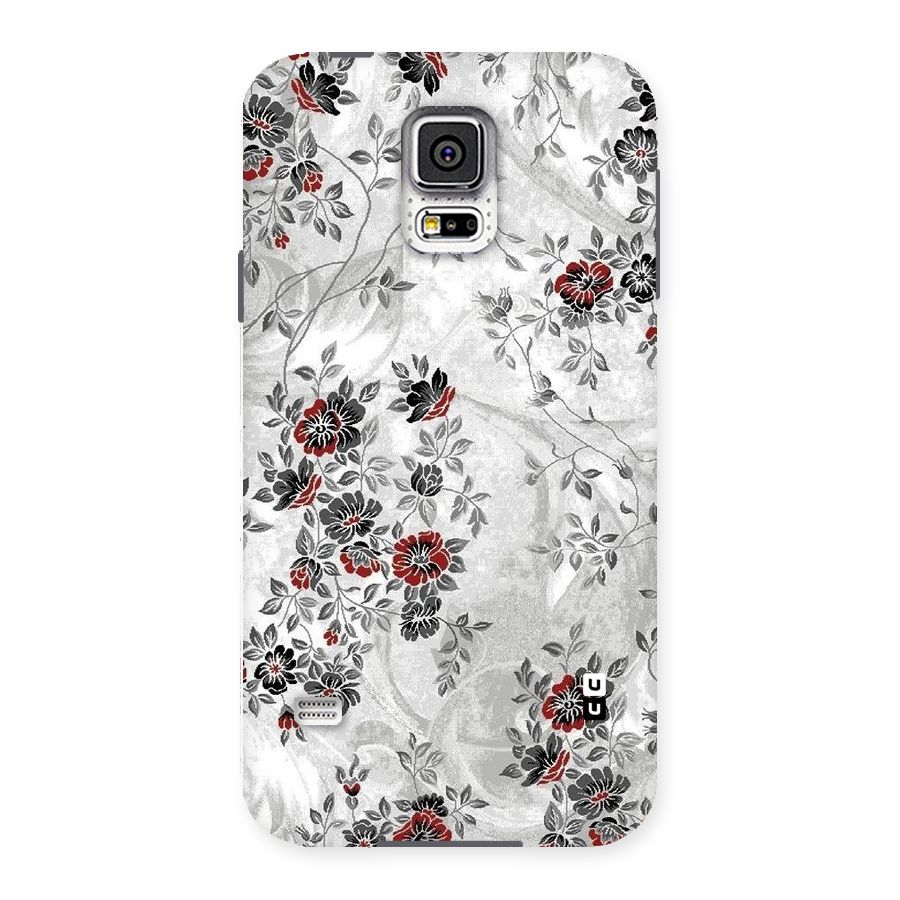 Pleasing Grey Floral Back Case for Samsung Galaxy S5
