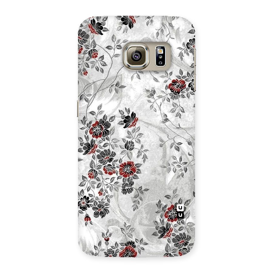 Pleasing Grey Floral Back Case for Samsung Galaxy S6 Edge