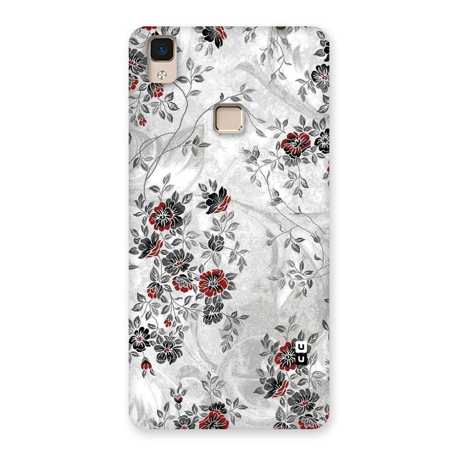 Pleasing Grey Floral Back Case for V3 Max