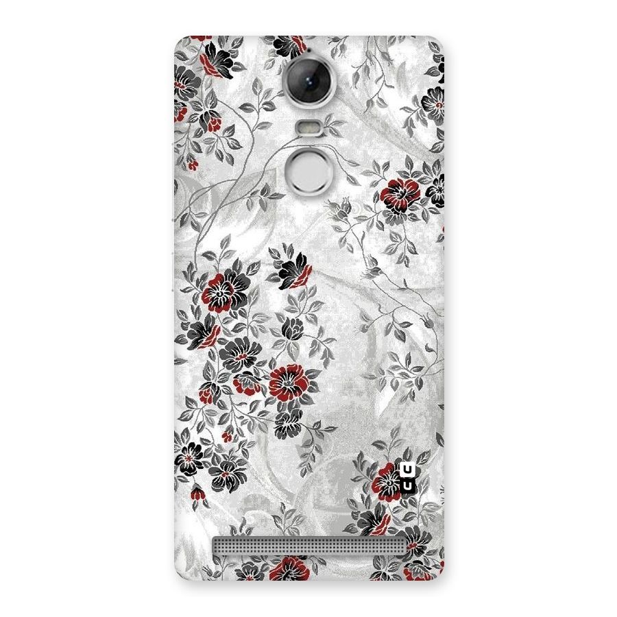 Pleasing Grey Floral Back Case for Vibe K5 Note