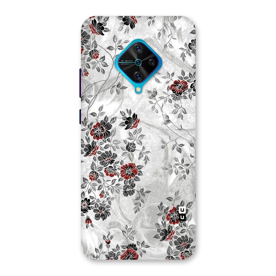 Pleasing Grey Floral Back Case for Vivo S1 Pro