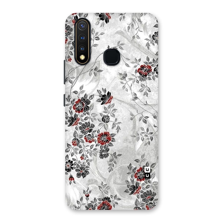 Pleasing Grey Floral Back Case for Vivo U20