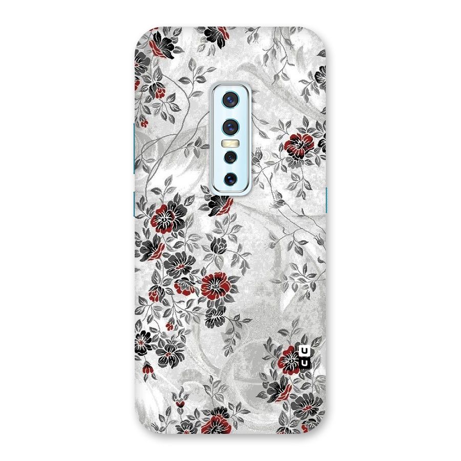 Pleasing Grey Floral Back Case for Vivo V17 Pro