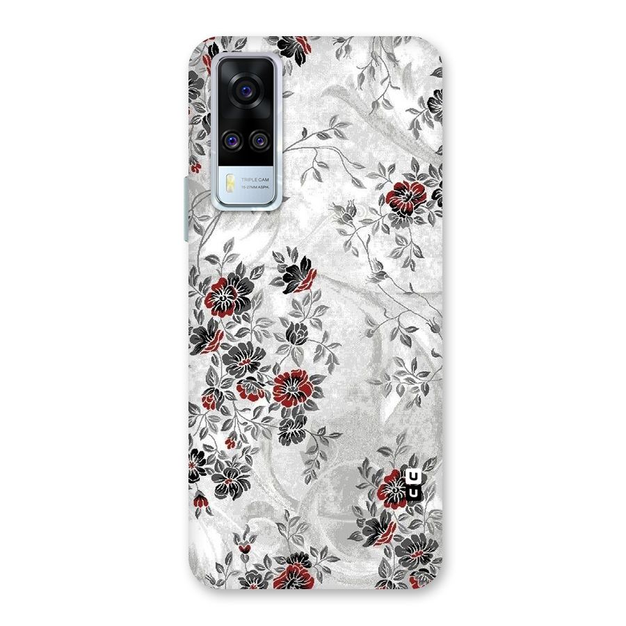 Pleasing Grey Floral Back Case for Vivo Y31
