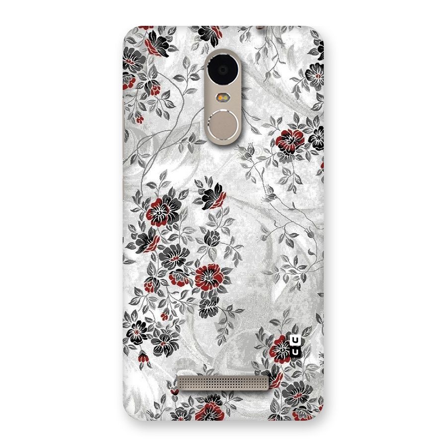 Pleasing Grey Floral Back Case for Xiaomi Redmi Note 3