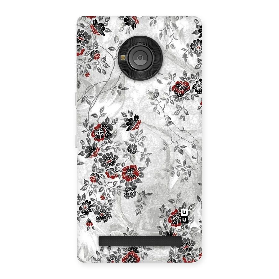 Pleasing Grey Floral Back Case for Yu Yunique