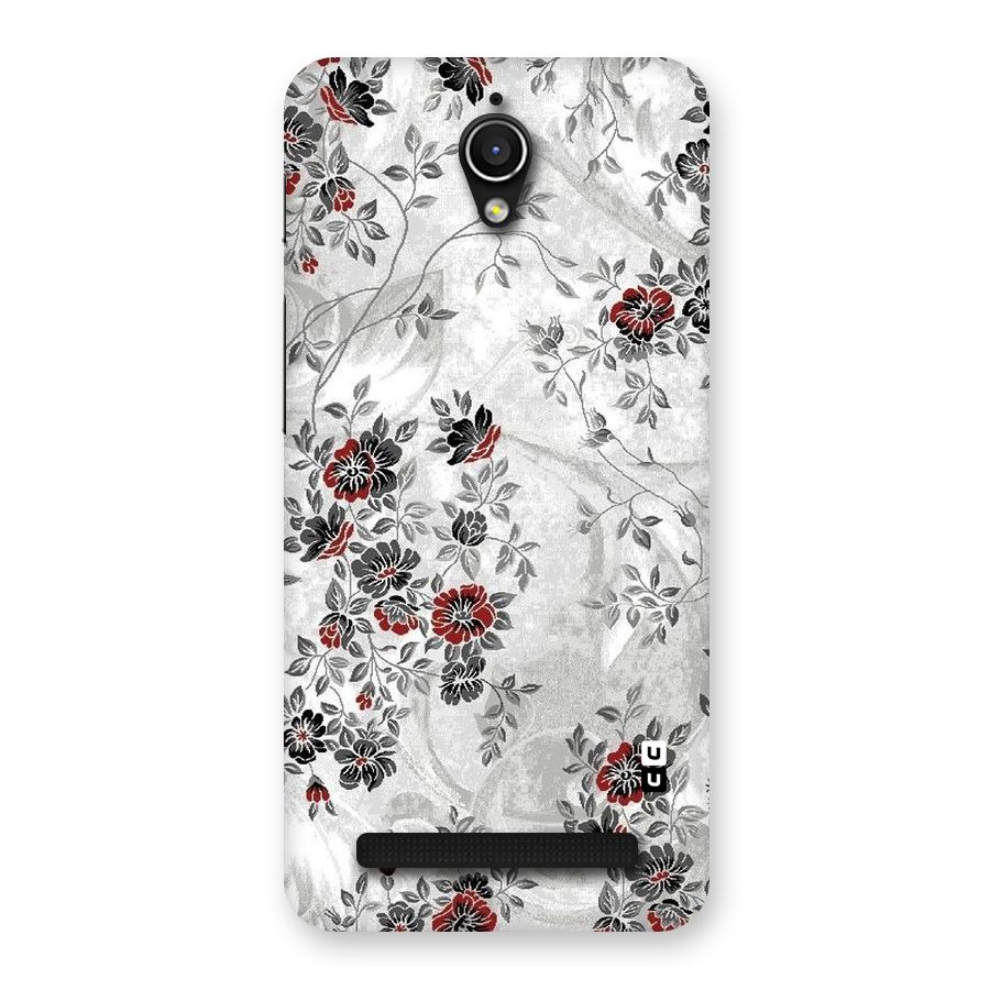 Pleasing Grey Floral Back Case for Zenfone Go