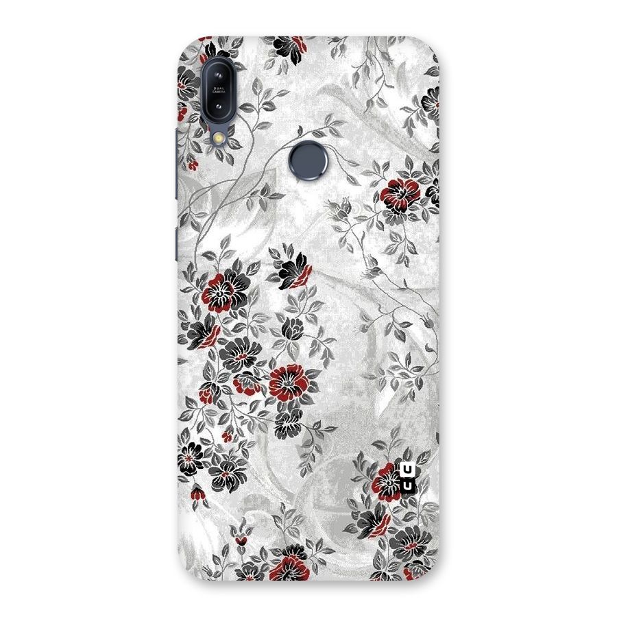 Pleasing Grey Floral Back Case for Zenfone Max M2