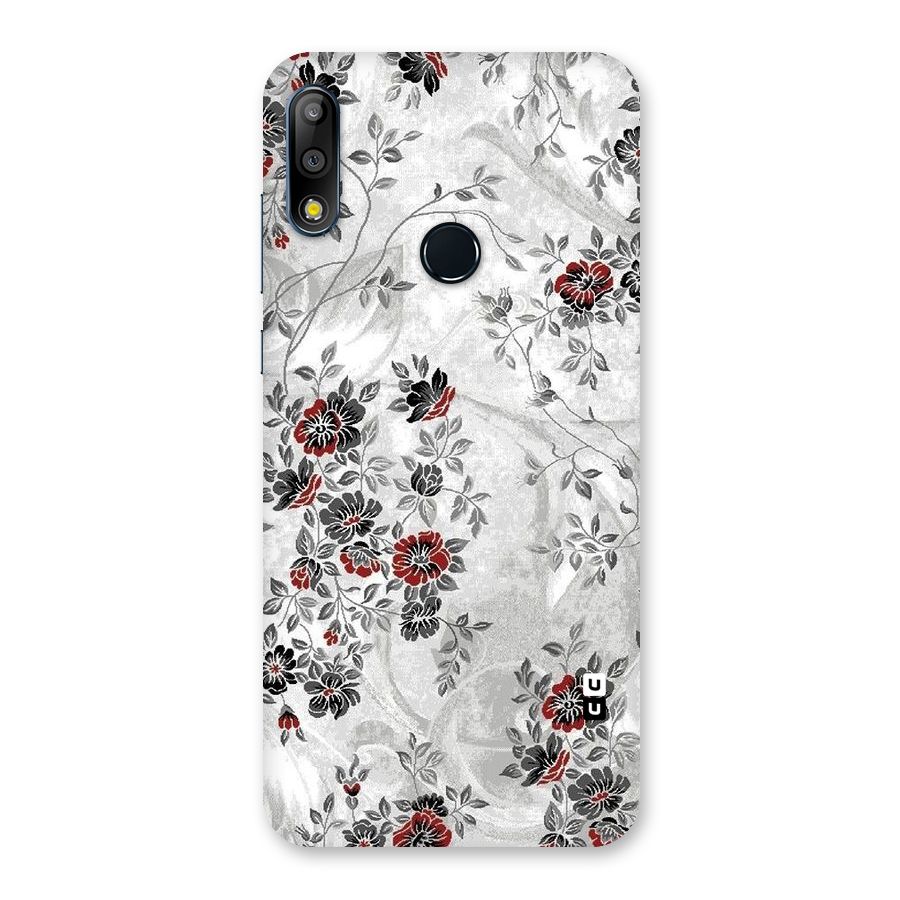 Pleasing Grey Floral Back Case for Zenfone Max Pro M2
