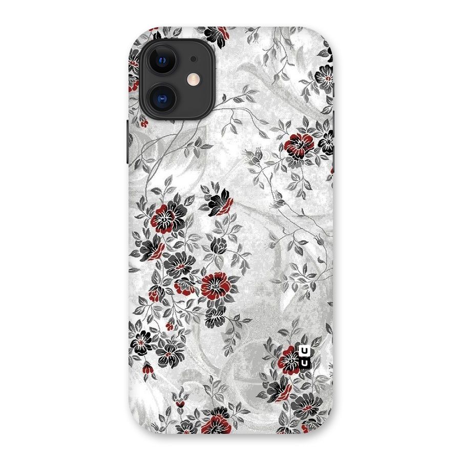 Pleasing Grey Floral Back Case for iPhone 11