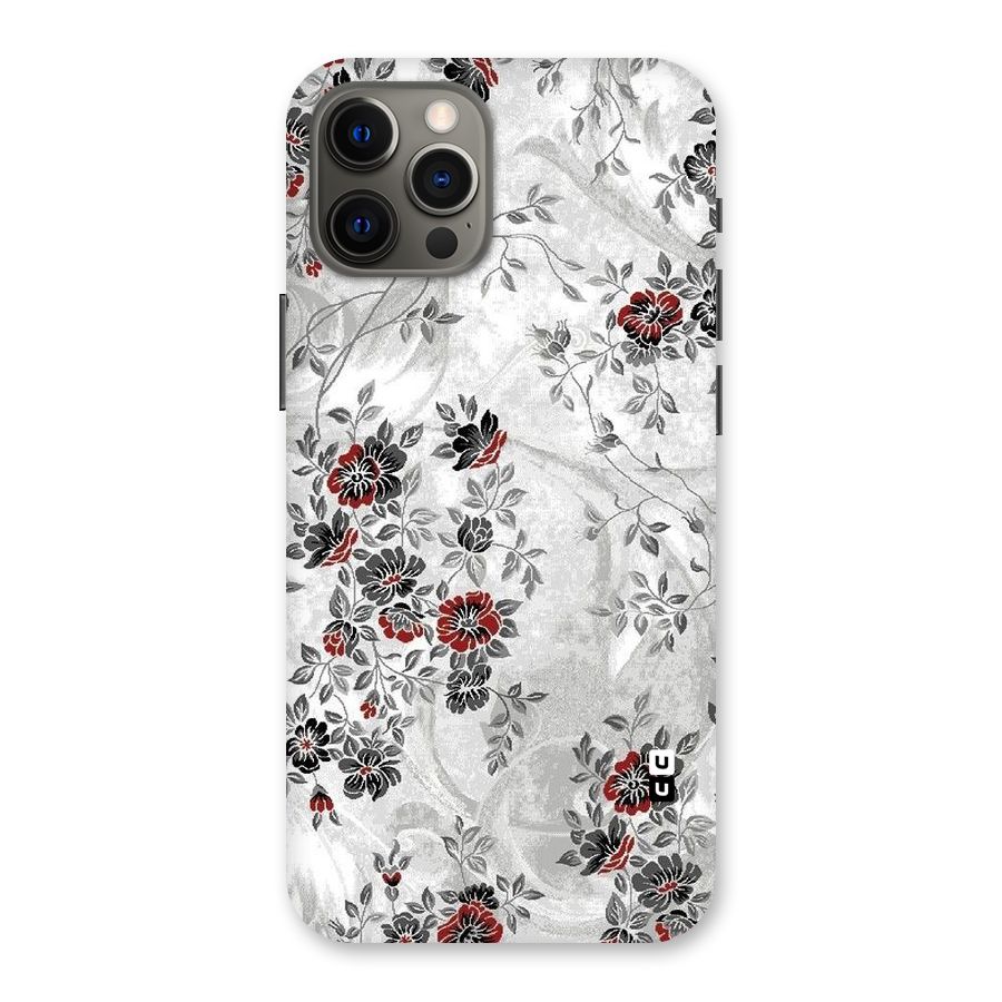 Pleasing Grey Floral Back Case for iPhone 12 Pro Max