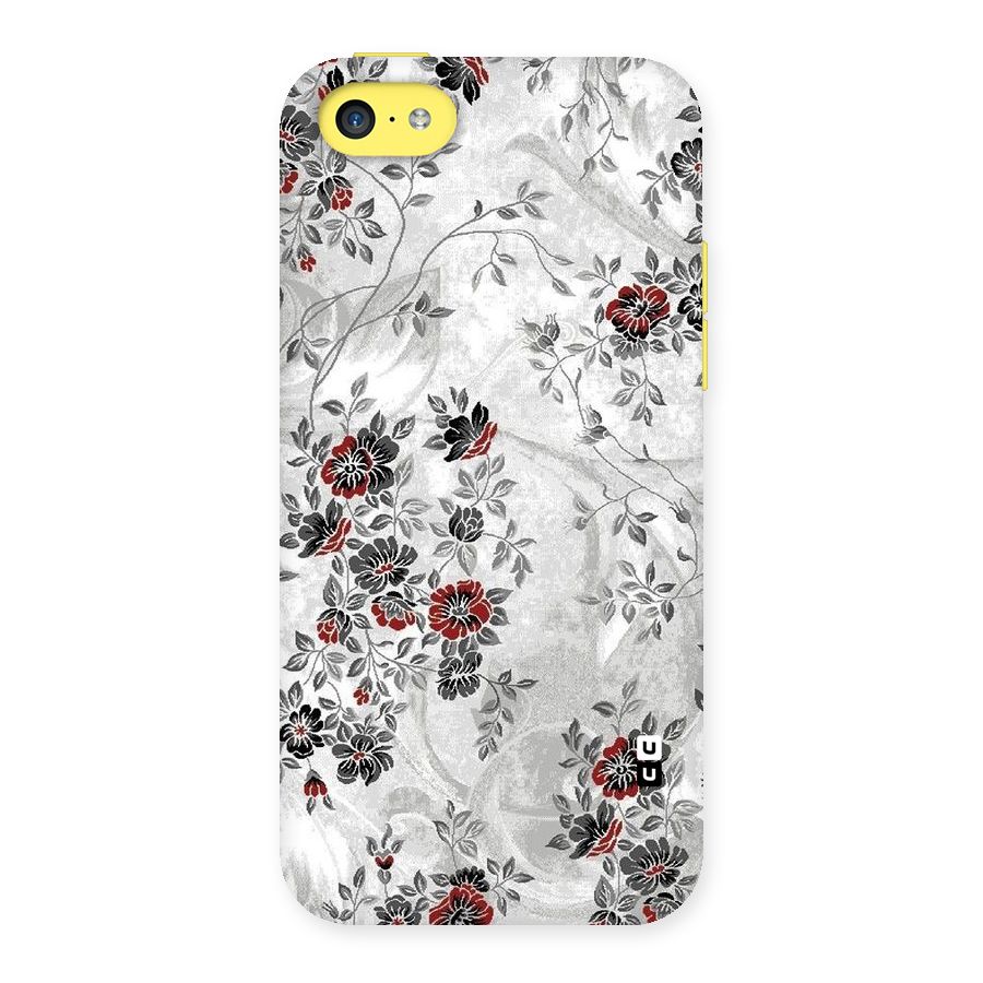 Pleasing Grey Floral Back Case for iPhone 5C