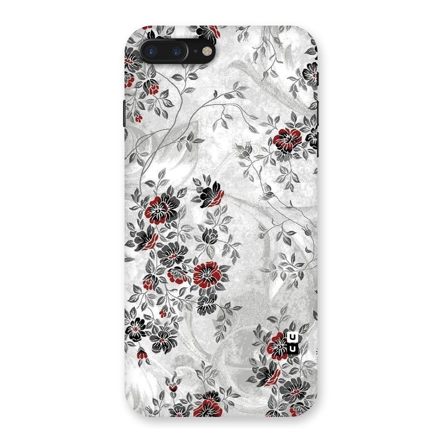 Pleasing Grey Floral Back Case for iPhone 7 Plus
