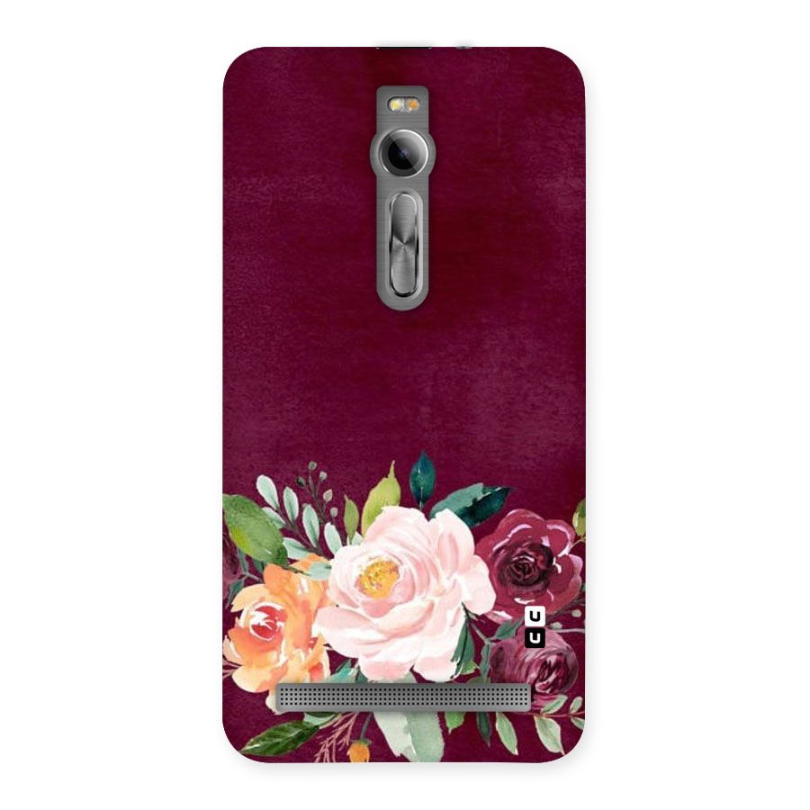 Plum Floral Design Back Case for Asus Zenfone 2