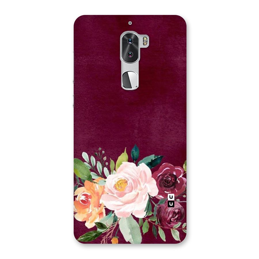 Plum Floral Design Back Case for Coolpad Cool 1