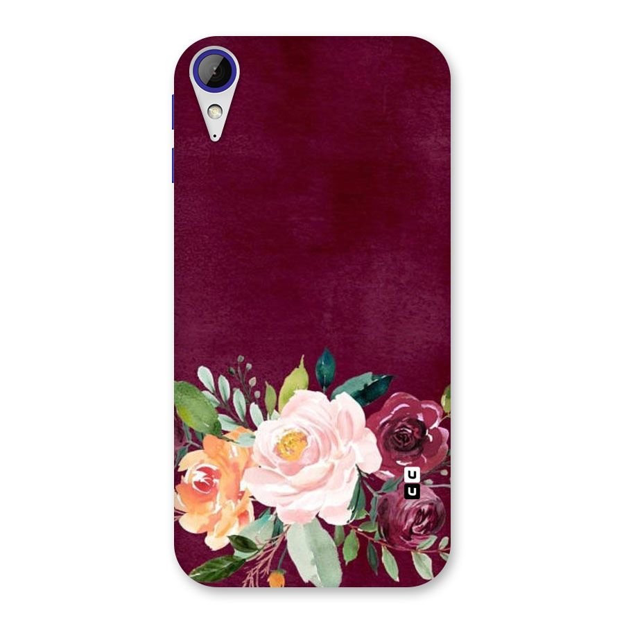 Plum Floral Design Back Case for Desire 830