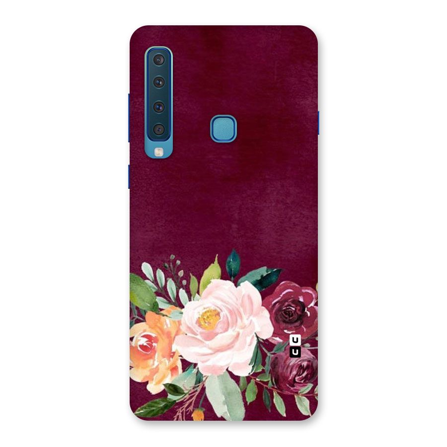 Plum Floral Design Back Case for Galaxy A9 (2018)