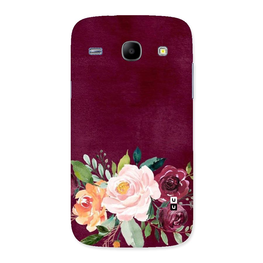 Plum Floral Design Back Case for Galaxy Core