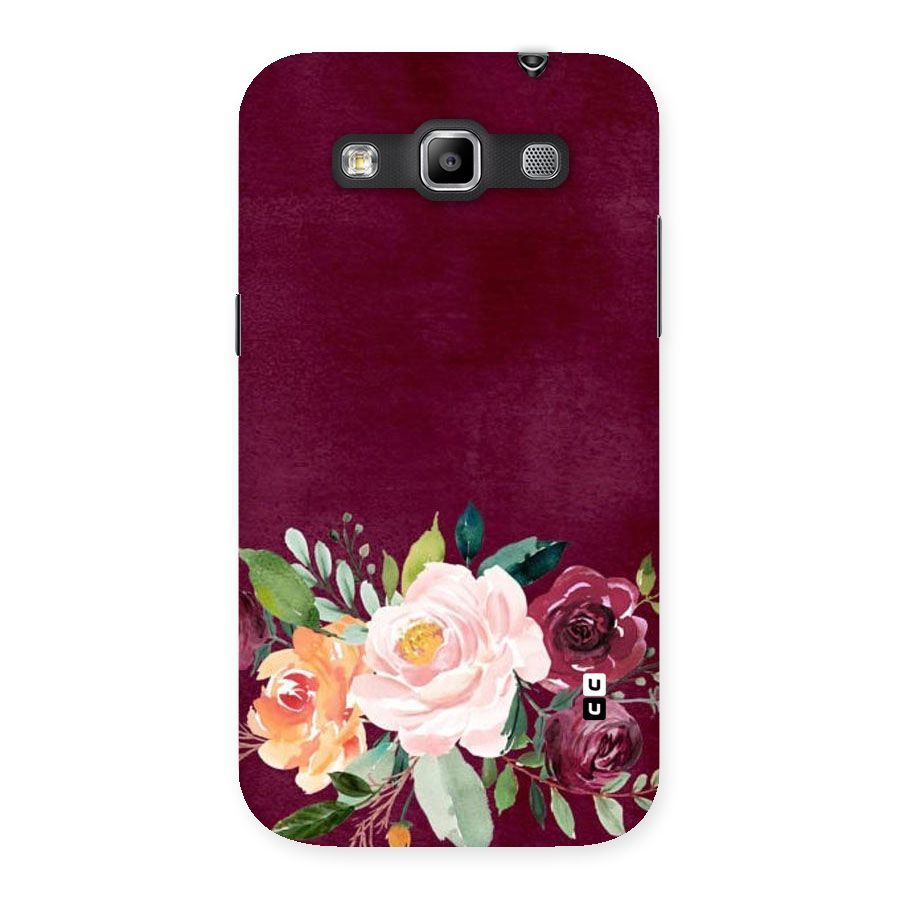 Plum Floral Design Back Case for Galaxy Grand Quattro