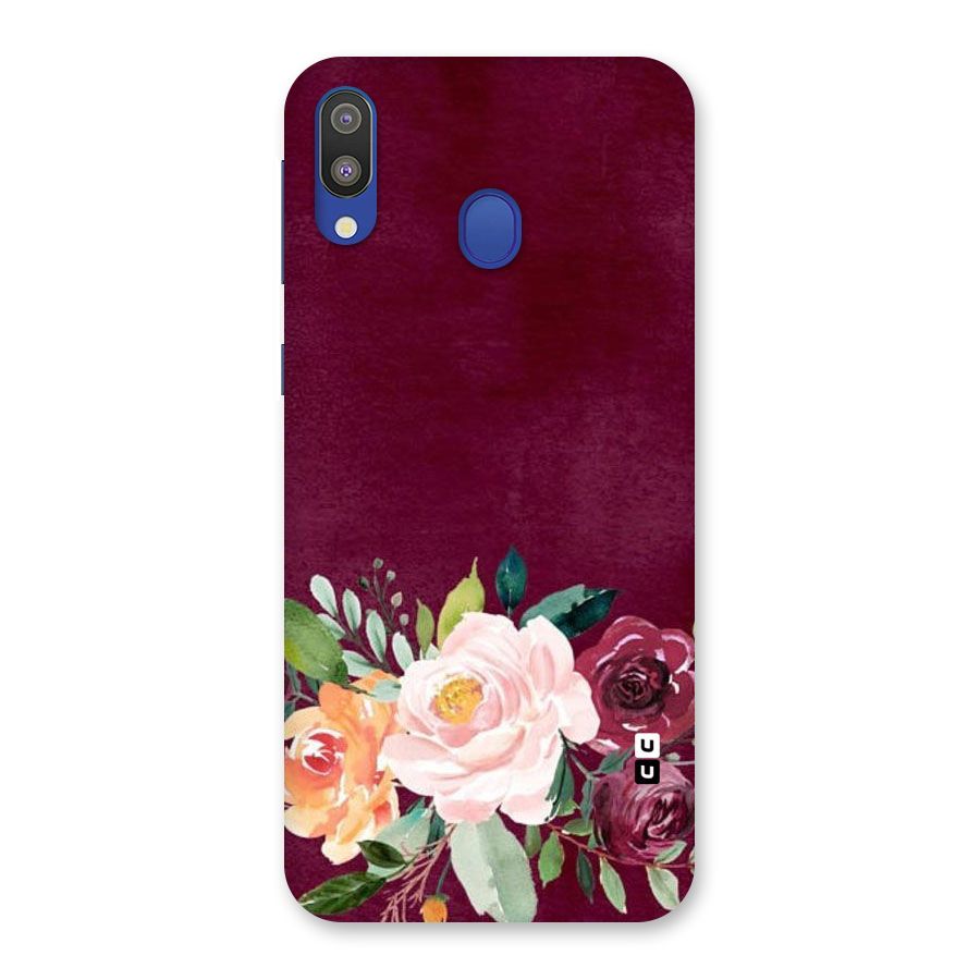 Plum Floral Design Back Case for Galaxy M20