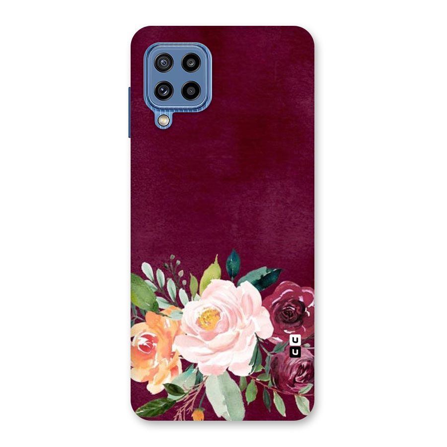 Plum Floral Design Back Case for Galaxy M32