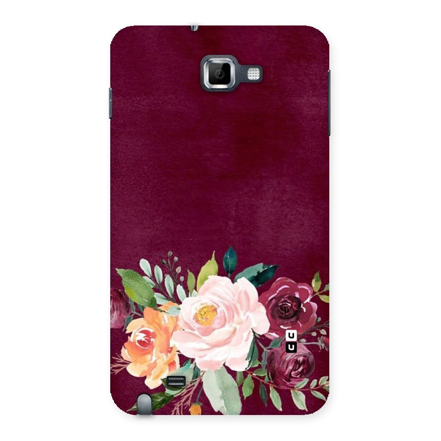 Plum Floral Design Back Case for Galaxy Note