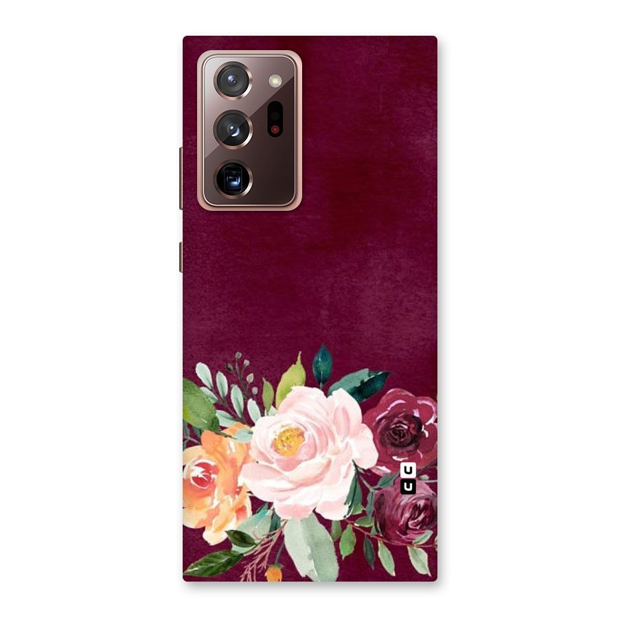 Plum Floral Design Back Case for Galaxy Note 20 Ultra
