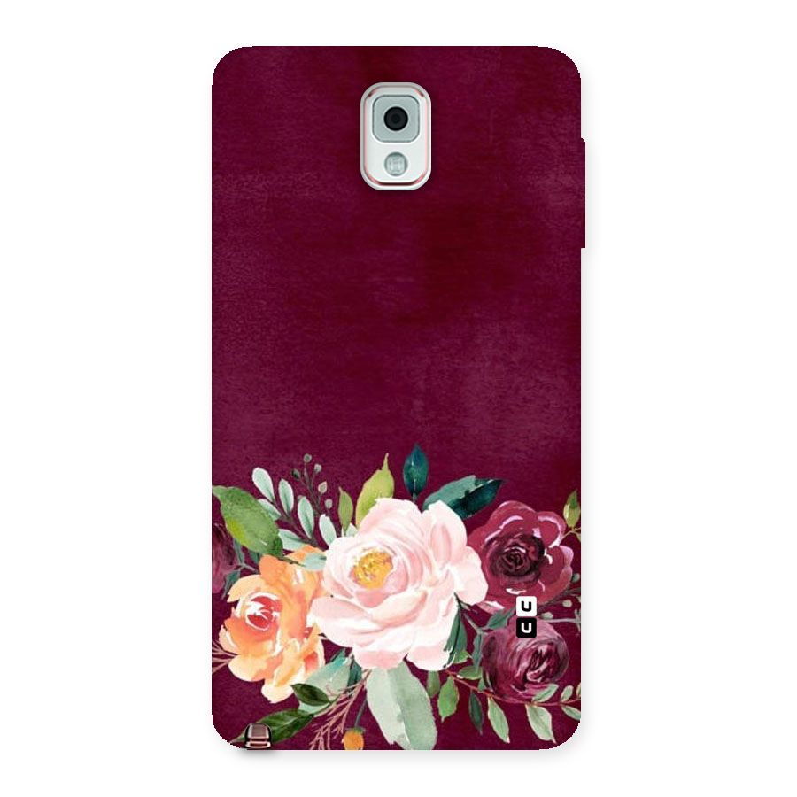 Plum Floral Design Back Case for Galaxy Note 3