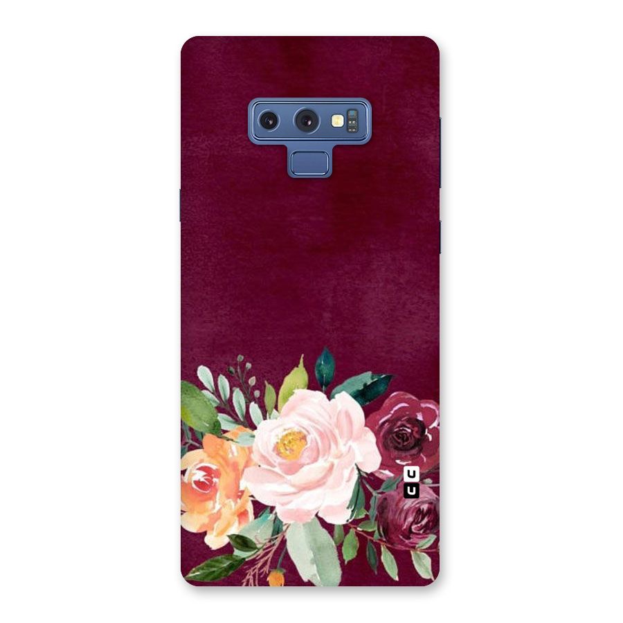Plum Floral Design Back Case for Galaxy Note 9
