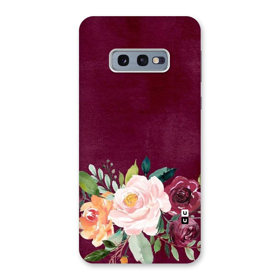 Plum Floral Design Back Case for Galaxy S10e