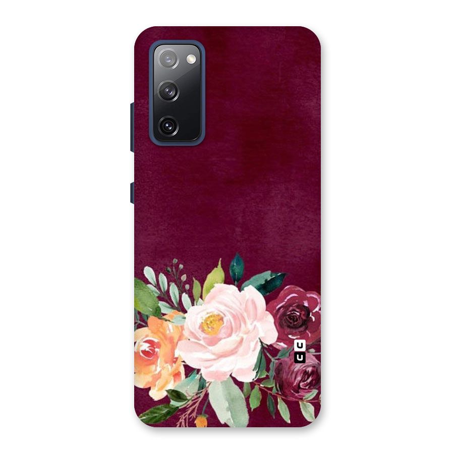 Plum Floral Design Back Case for Galaxy S20 FE