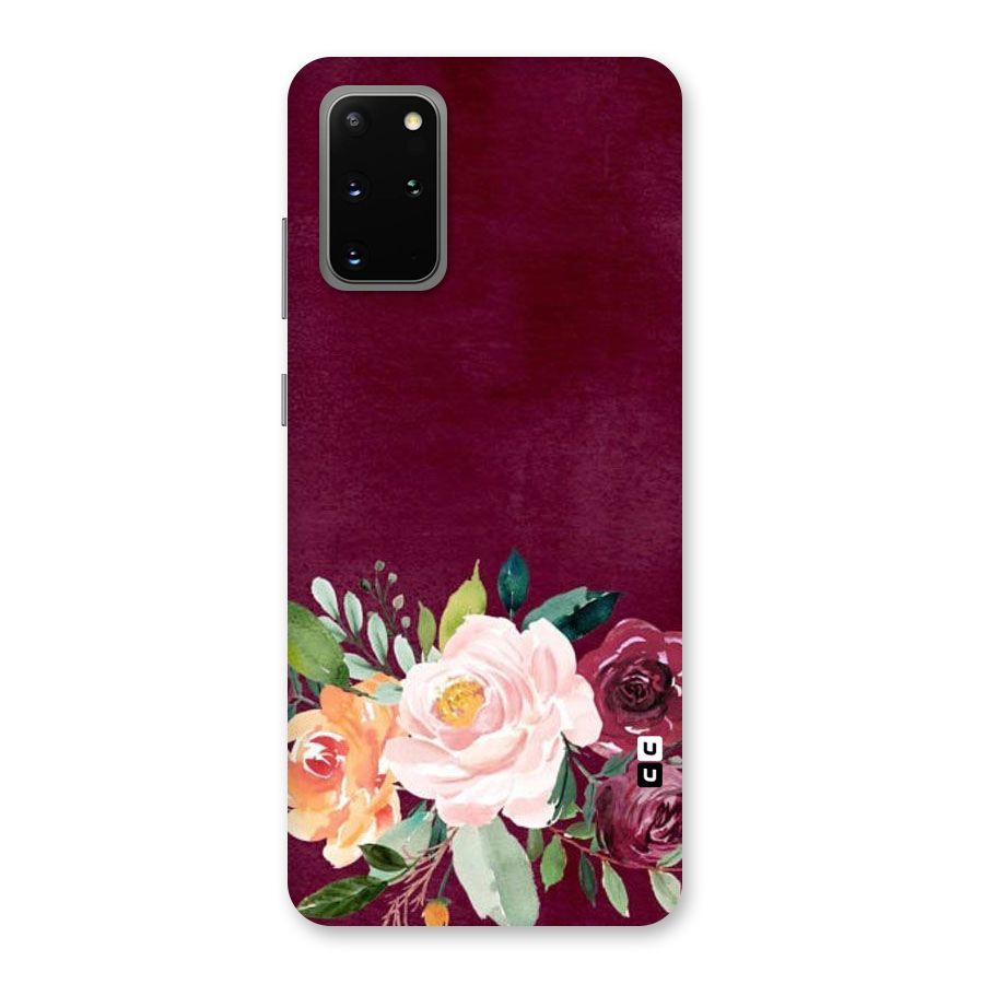 Plum Floral Design Back Case for Galaxy S20 Plus