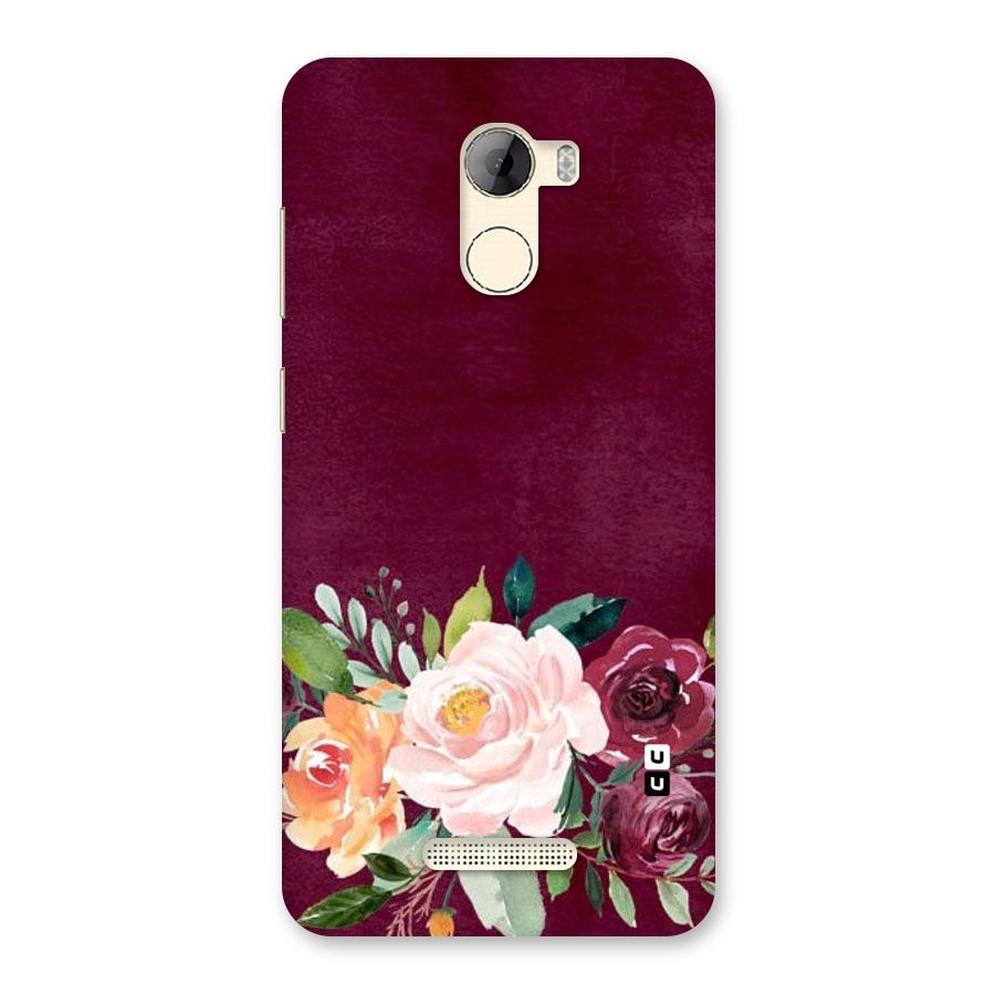 Plum Floral Design Back Case for Gionee A1 LIte