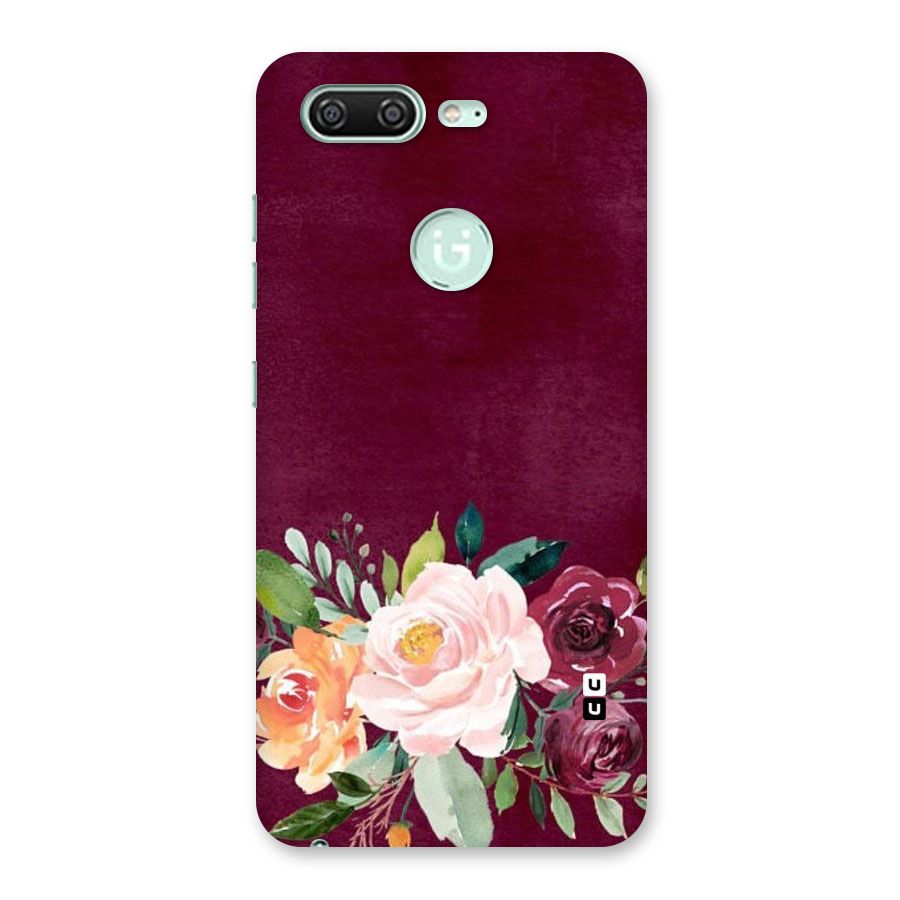 Plum Floral Design Back Case for Gionee S10