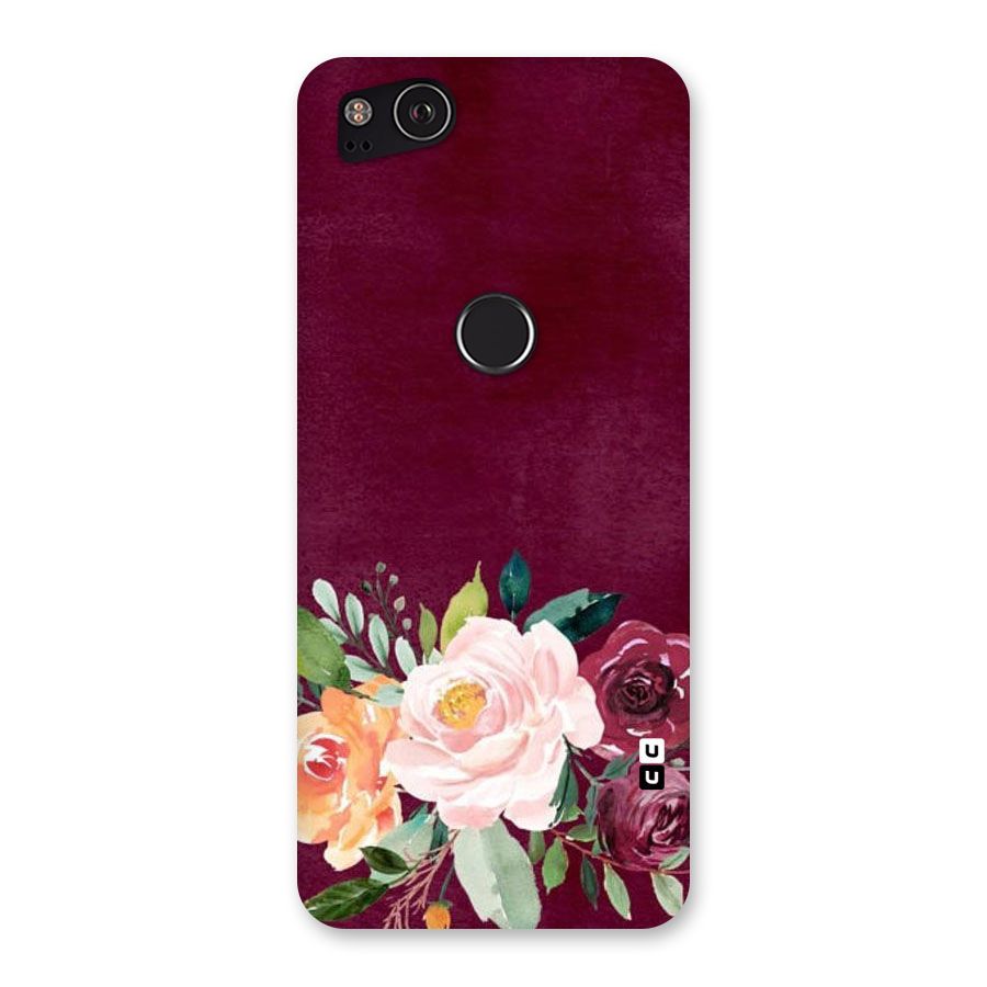 Plum Floral Design Back Case for Google Pixel 2
