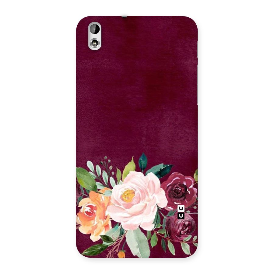 Plum Floral Design Back Case for HTC Desire 816g