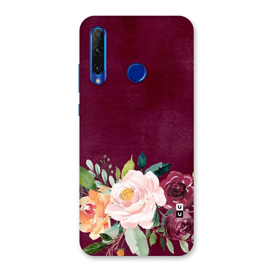 Plum Floral Design Back Case for Honor 20i