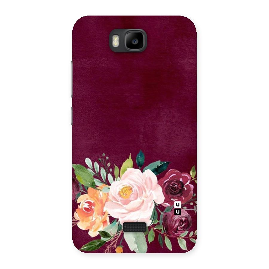 Plum Floral Design Back Case for Honor Bee