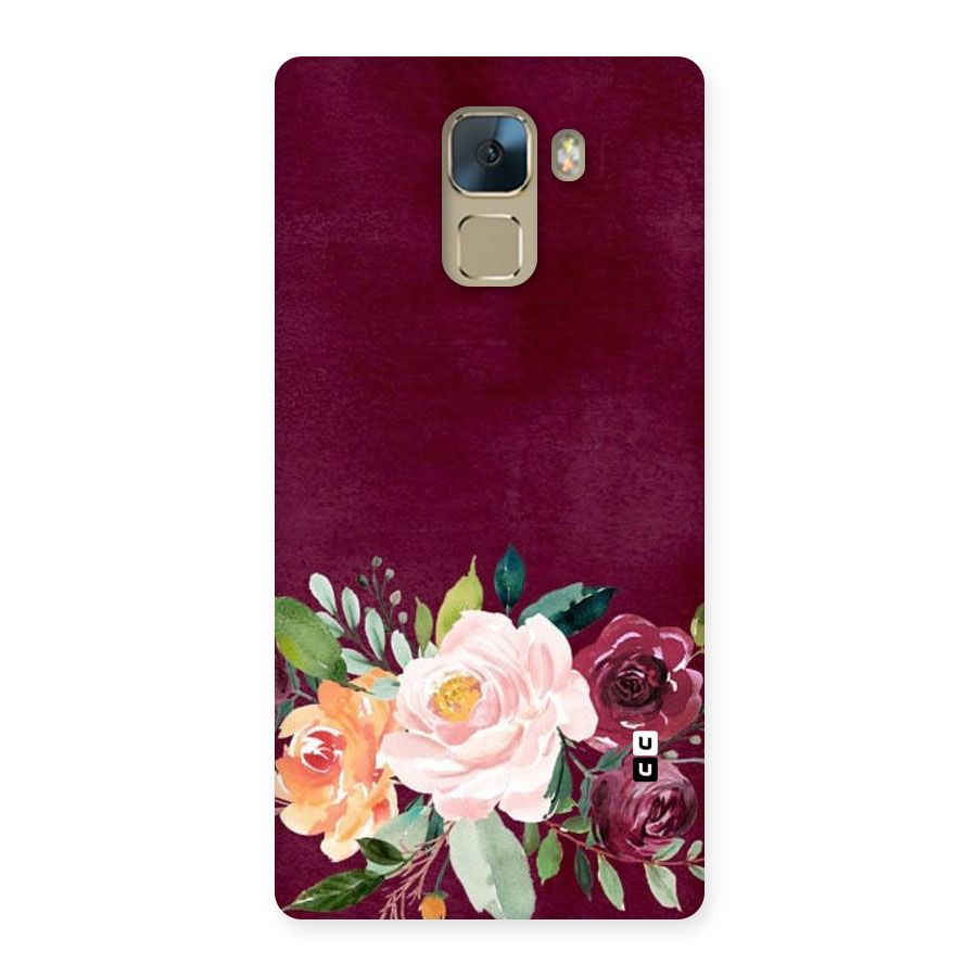 Plum Floral Design Back Case for Huawei Honor 7