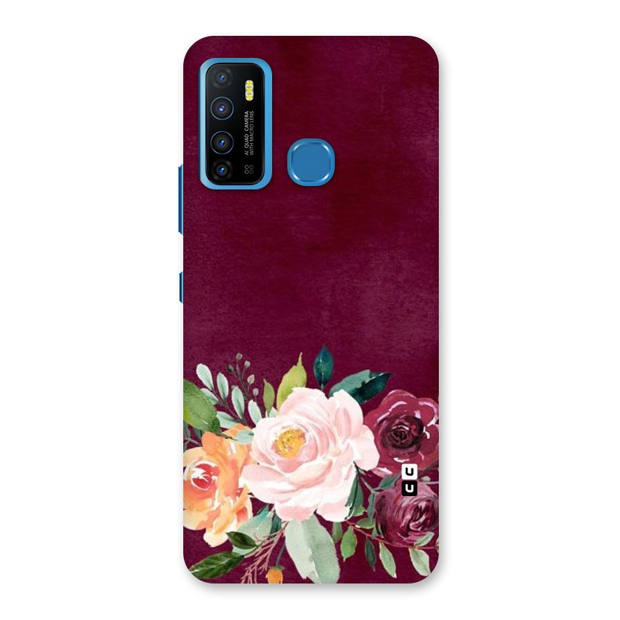 Plum Floral Design Back Case for Infinix Hot 9