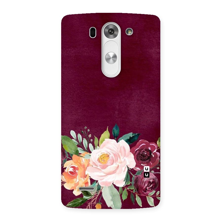 Plum Floral Design Back Case for LG G3 Mini