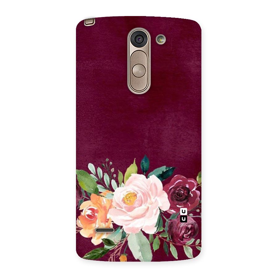 Plum Floral Design Back Case for LG G3 Stylus
