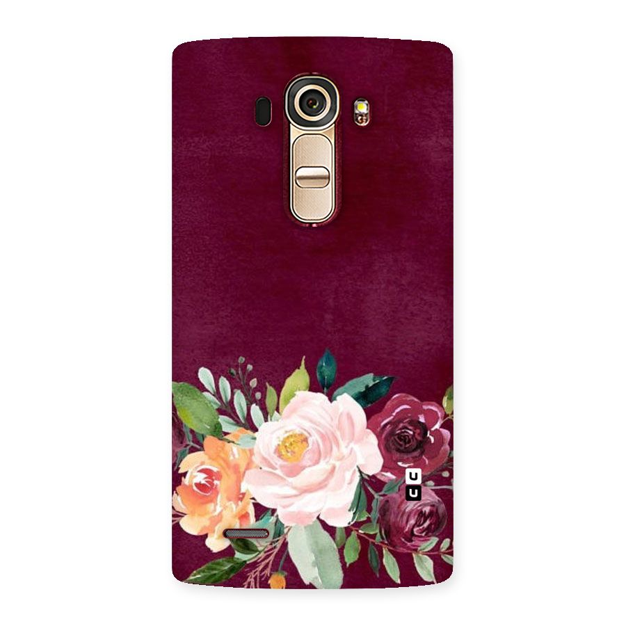 Plum Floral Design Back Case for LG G4