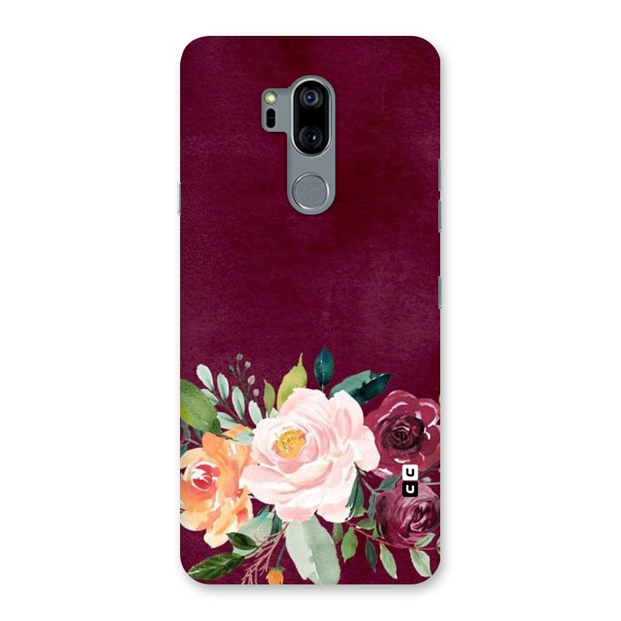Plum Floral Design Back Case for LG G7