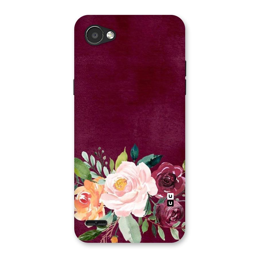 Plum Floral Design Back Case for LG Q6