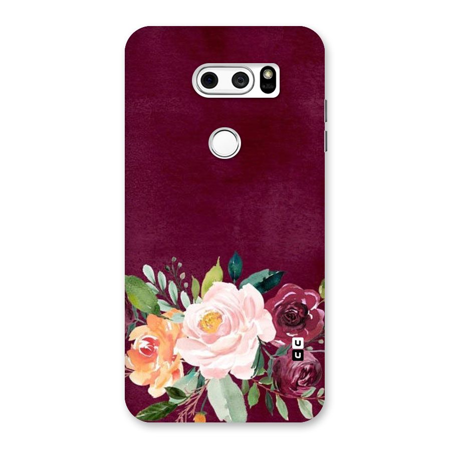 Plum Floral Design Back Case for LG V30