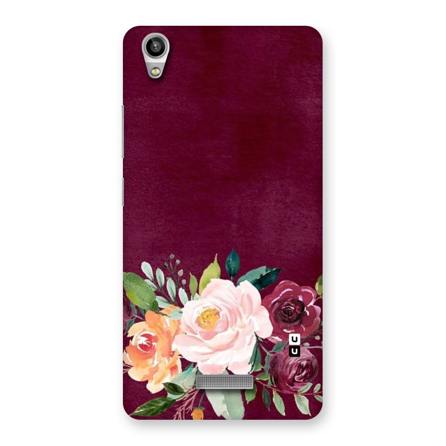 Plum Floral Design Back Case for Lava-Pixel-V1